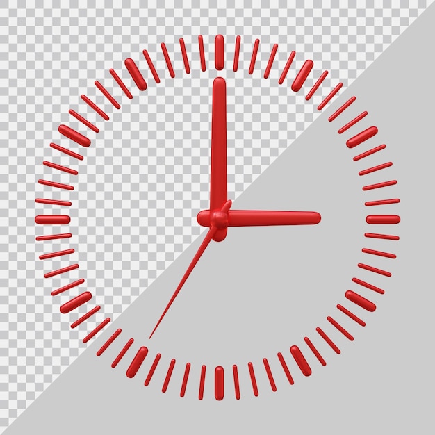 Klokpictogram met 3D-moderne stijl