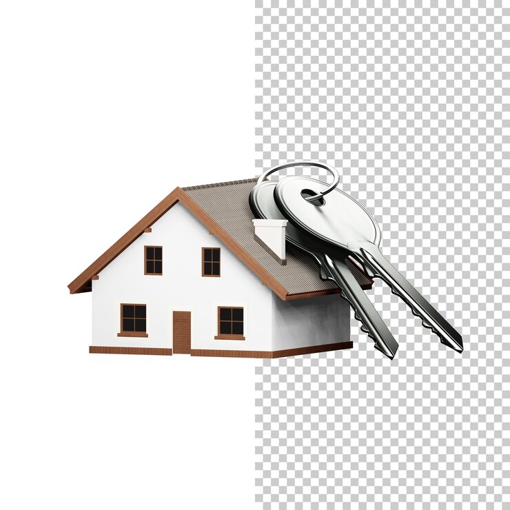 PSD kluczowy dom nowy dom ilustracja 3d