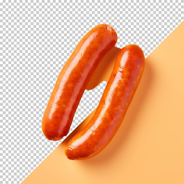 PSD knackwurst isolated on transparent background