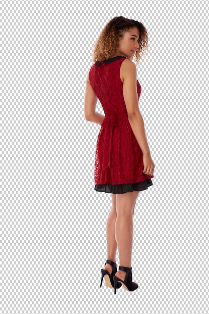 Knee Length Dress Model PSD