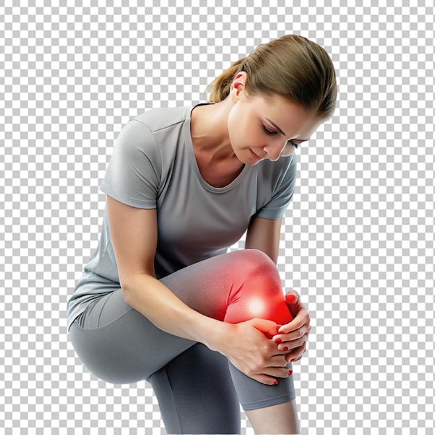 PSD knee pain concept transparent background