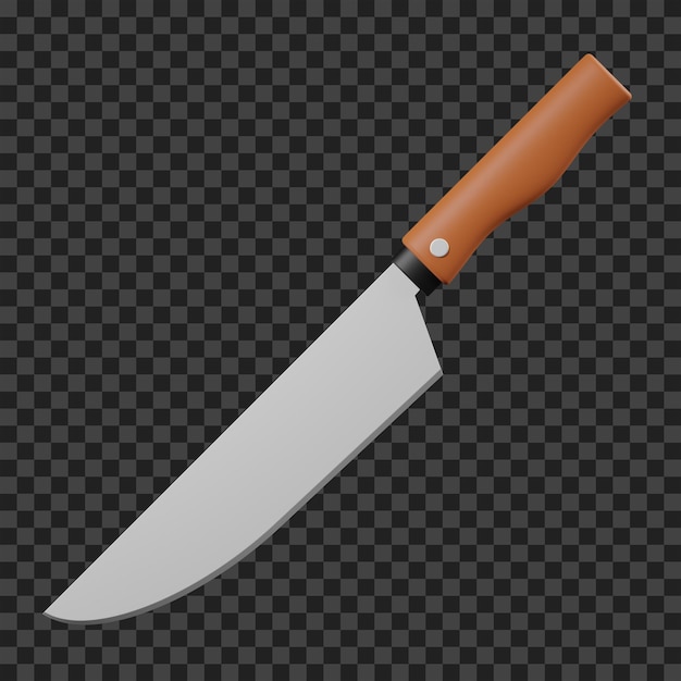 PSD knife 3d illustration. knife 3d icon.