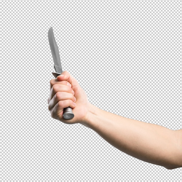 PSD knife over white background