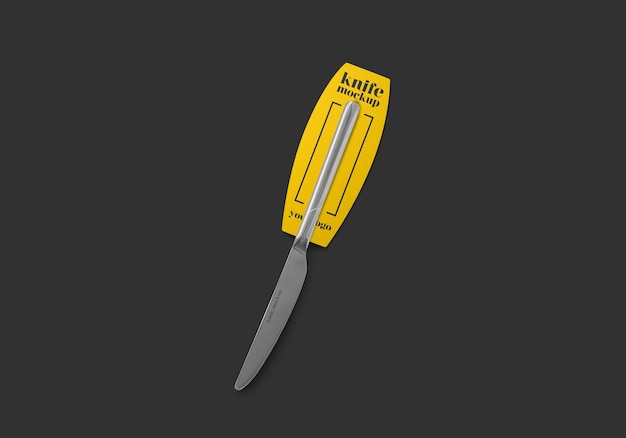 Knife with label mockup