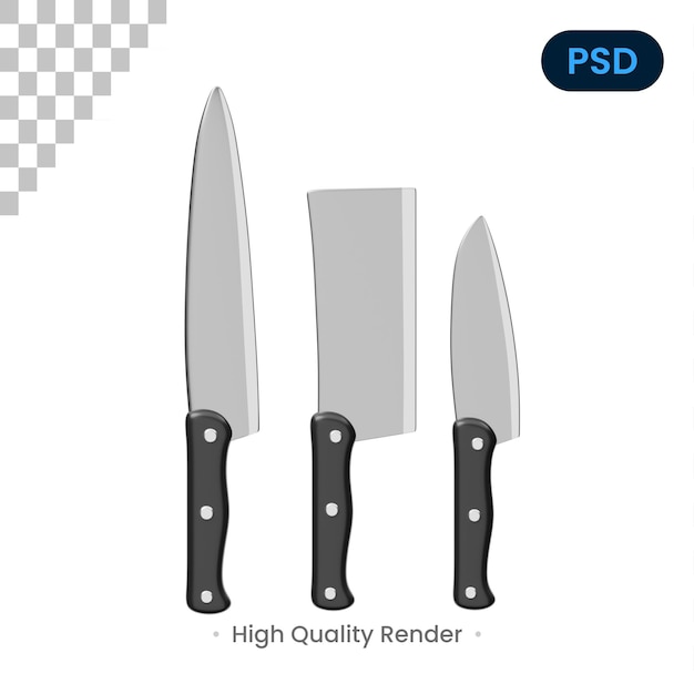 PSD knifes 3d icon premium psd