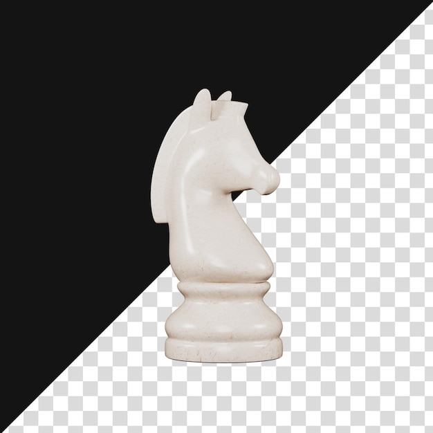 PSD knight chess piece with transparent editable psd