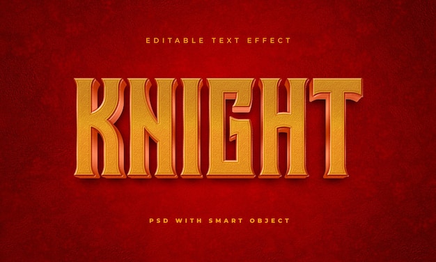 Knight editable text effect template