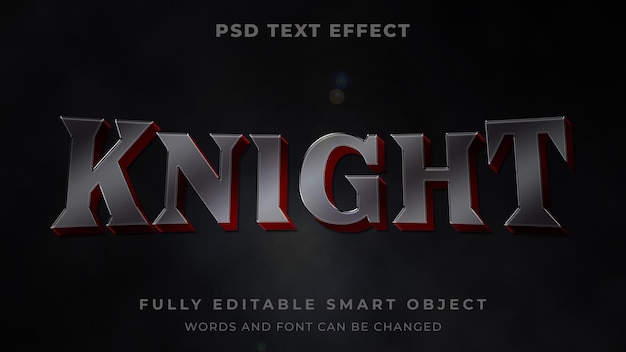 PSD knight editable text effect