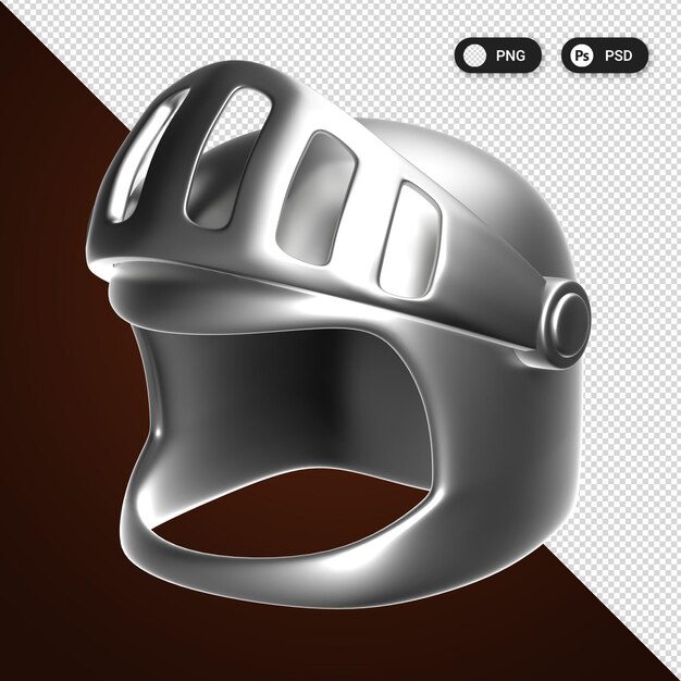 PSD set di icone 3d di manufatti culturali per casco da cavaliere per banner e design uxui