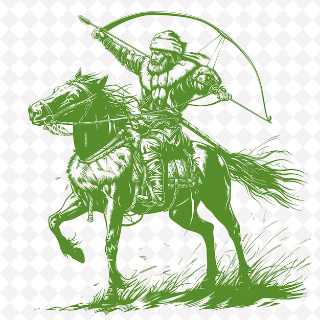 PSD a knight on a horse with a sword and shield