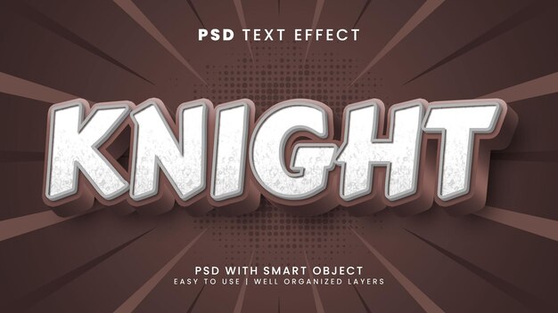 Knight kingdom war 3d editable text effect with epic and sword font style