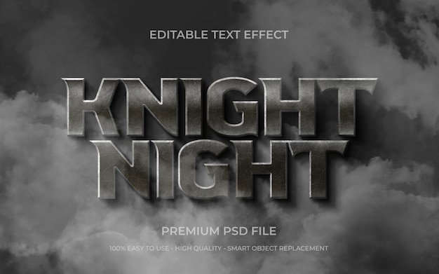 PSD knight night editable text