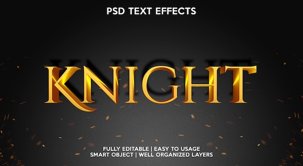 PSD knight text effect-sjabloon