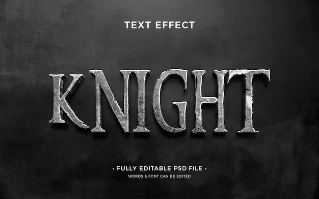 PSD knight  text effect