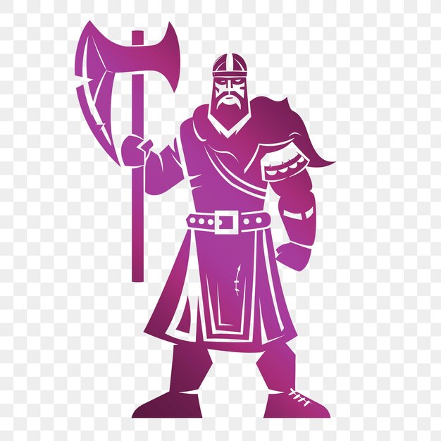 A knight with a hammer and an axe