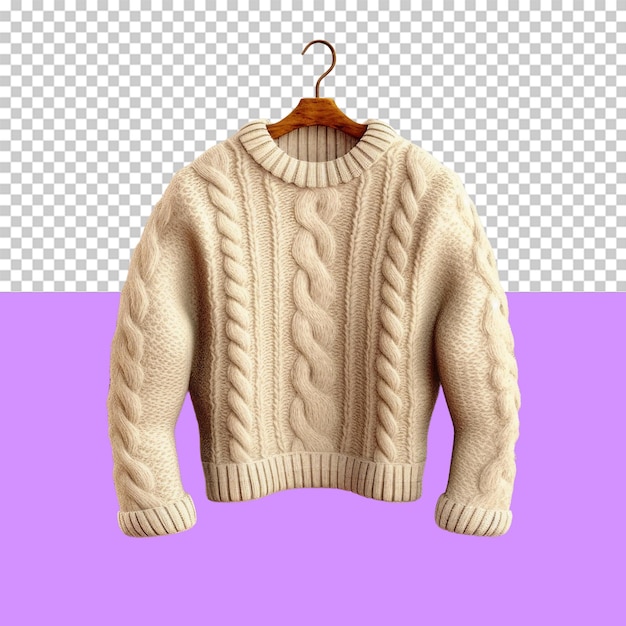 PSD knit sweater isolated object transparent background