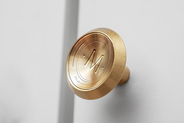 Knob branding effect mockup