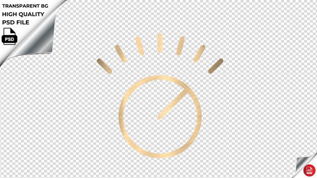 PSD knob design2 light vector icon shining gold color textured psd transparent