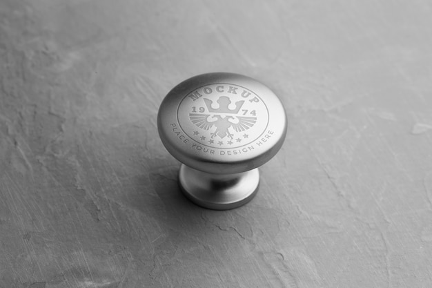 Knob with logo mockup