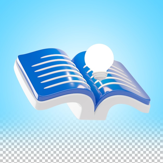 knowledge 3d icon and illustration