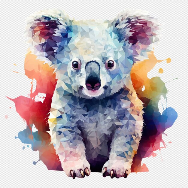 PSD koalas illustrated in watercolor