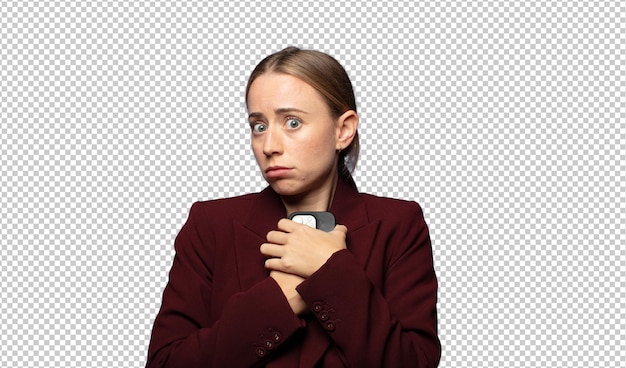 Kobieta biznesowa używająca smartfona
