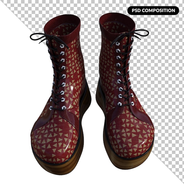 PSD kobieta buty odizolowane 3d render