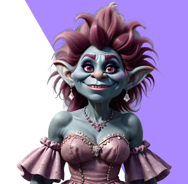 PSD kobieta troll 3d