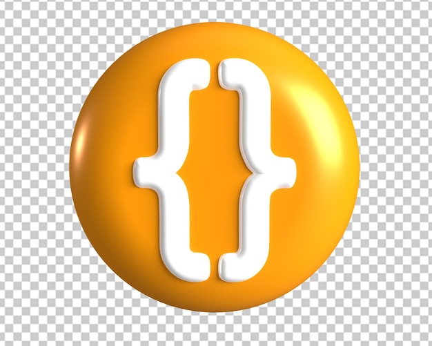 Kode css gull sirkelikon 3D-gjengivelse