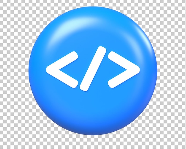Kodning webudvikling html ikon 3d gengivelse