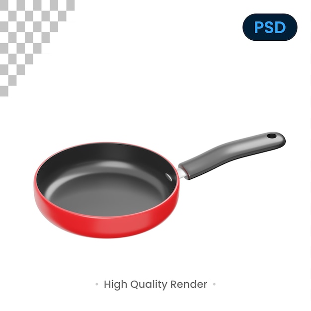 PSD koekenpan 3d icon premium psd