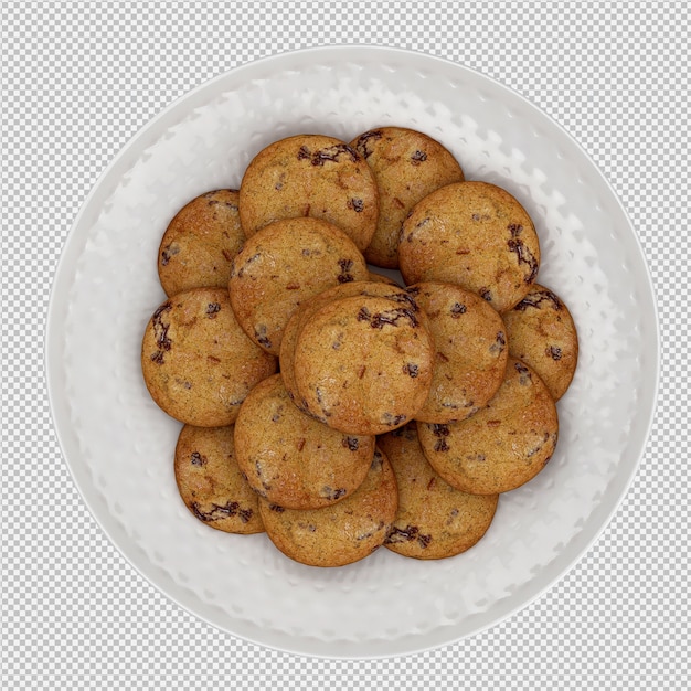 Koekjes 3d geïsoleerd render