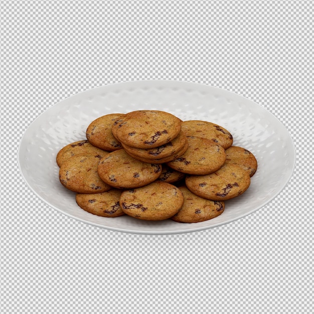 Koekjes 3d geïsoleerd render