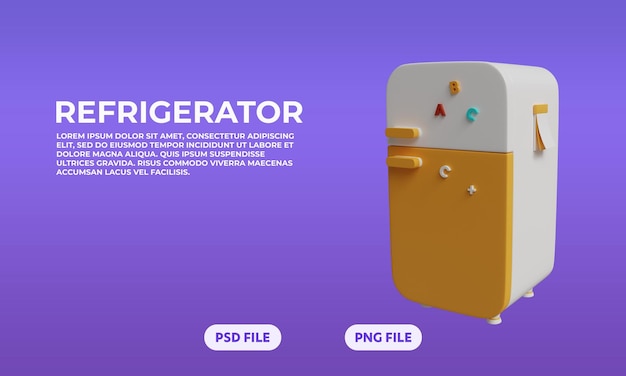 Koelkast 3d pictogram