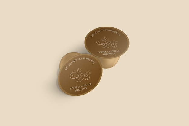 PSD koffie capsule mockup