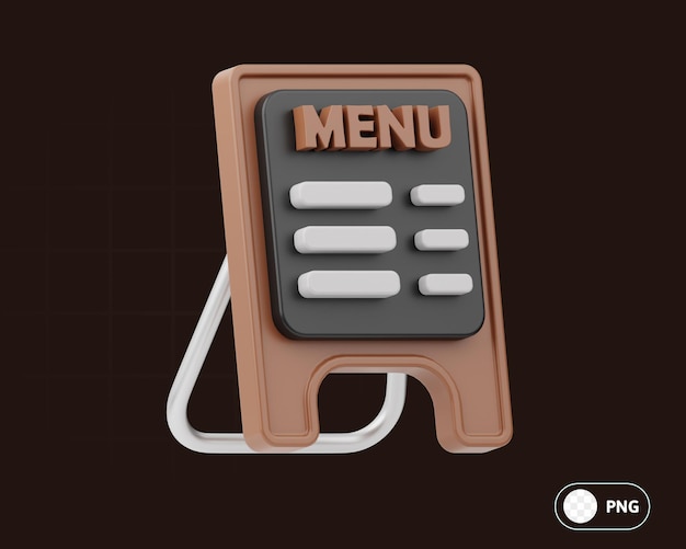 PSD koffie menu 3d illustratie