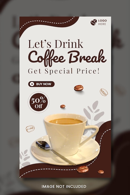 Koffie Social Media-ontwerp