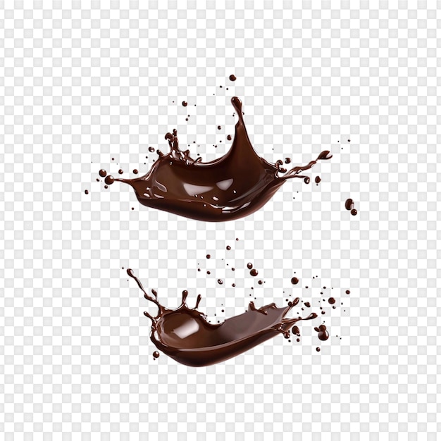 Koffieblaadjes geïsoleerd op een doorzichtige achtergrond