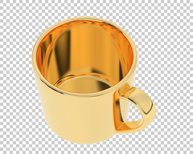 Koffiekopje op transparante achtergrond 3d-rendering illustratie