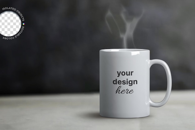 Koffiemok beker mockup bedrijfslogo merchandising label corporate business design display geïsoleerd