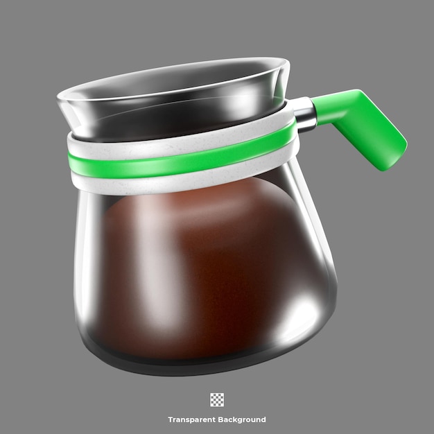 PSD koffiepot 3d icoon