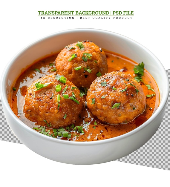 PSD kofta veg curry klassiek noord-indisch vegetarisch recept alternatief voor gehaktballen geserveerd met tandoori roti of indiase brood