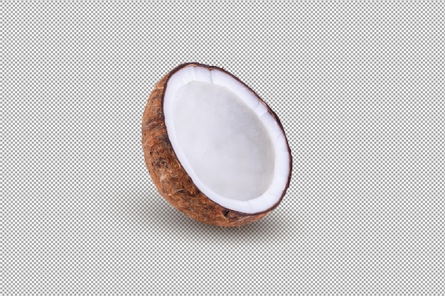 Kokosnoot geïsoleerd op alpha background