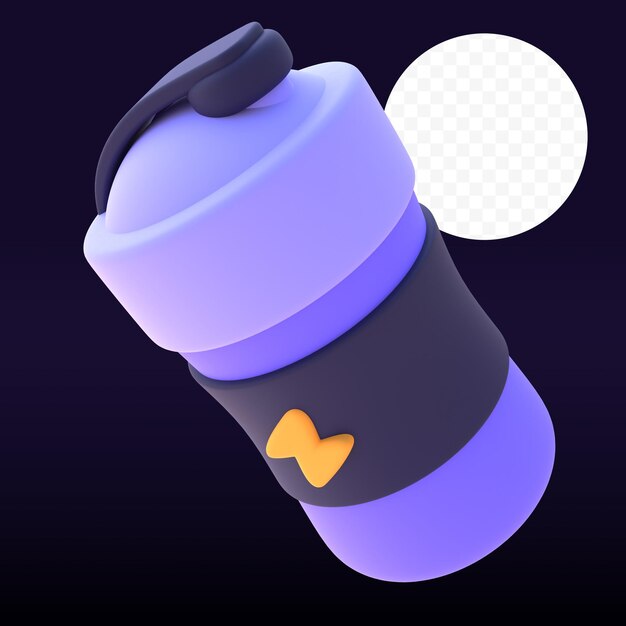 Koktajl proteinowy 3D renderowanego obrazu