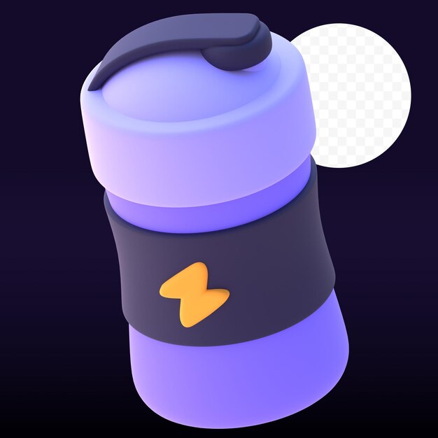 Koktajl proteinowy 3D renderowanego obrazu