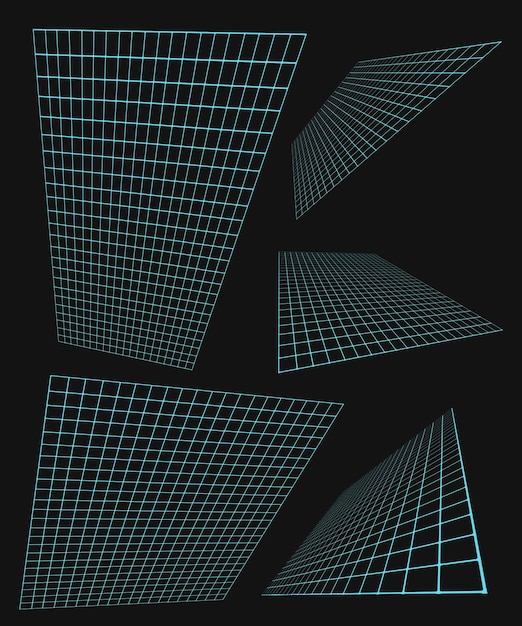 Kolekcja drutów siatki geometrycznej siatki 3D