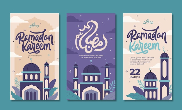 Kolekcja historii na Instagramie na świętowanie islamskiego Ramadanu