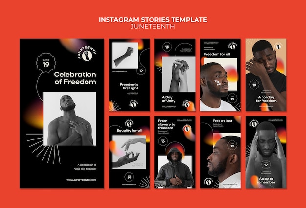 Kolekcja opowiadań na Instagramie na czerwiec z Afro-Amerykaninem