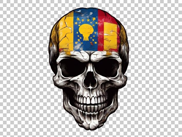 PSD kolekcja patriotyzmu czaszka sztuka głowy na przezroczystym tle