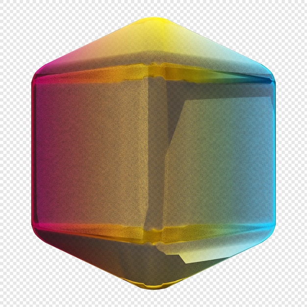 Kolor gradientu szkła geometrycznego 3d